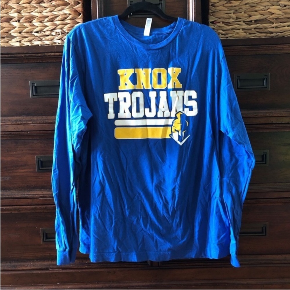 Bella Canvas royal blue Knox Trojans unisex long sleeve top in size XL